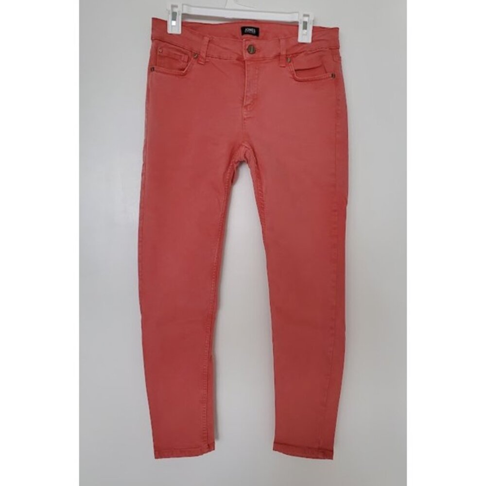 Jones New York Faded Coral Classic Stretch Cropped Jeans - Size 4